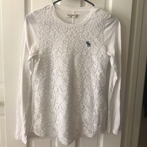 white ABERCROMBIE long sleeved SHIRT